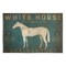 Stupell Industries White Horse Bourbon Vintage Sign Wall Plaque Art